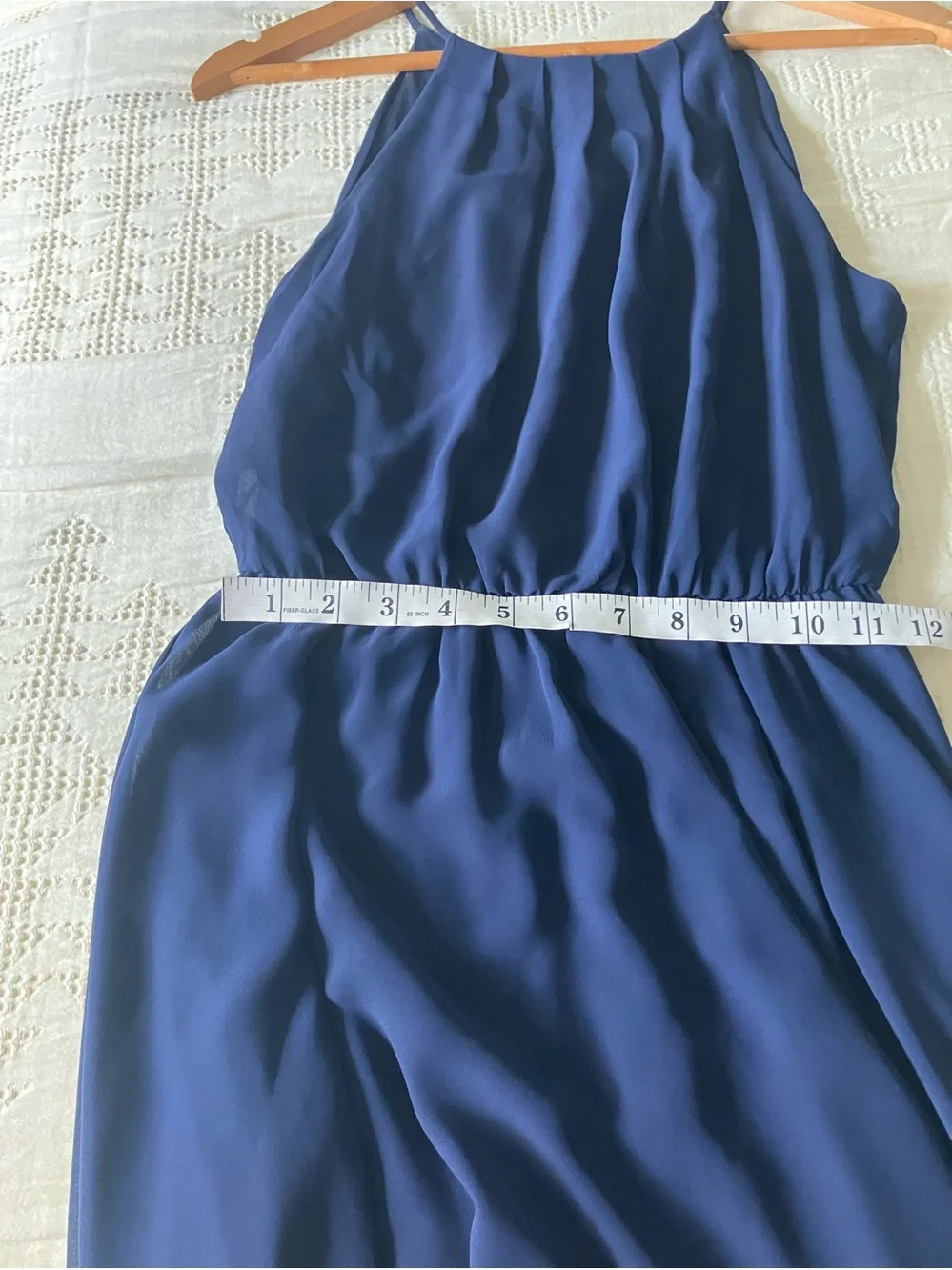LUSH Navy Blue Fit and Flare Light Weight Tank Dress Size S
